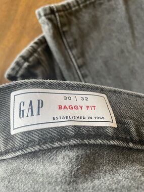 GAP Men's Baggy Fit Jeans - Charcoal Gray